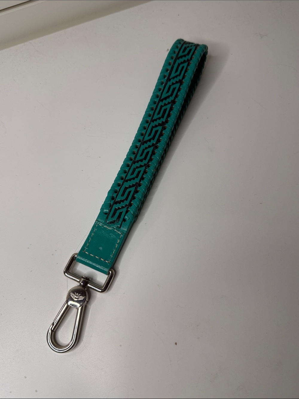 Consuela Woven Leather Wristlet Strap